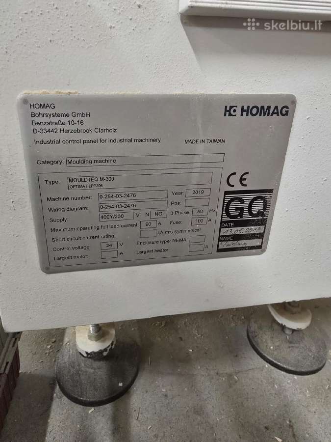 Keturpuses obliavimo staklės Homag Mouldtec-m300 - nuotraukos Nr. 2