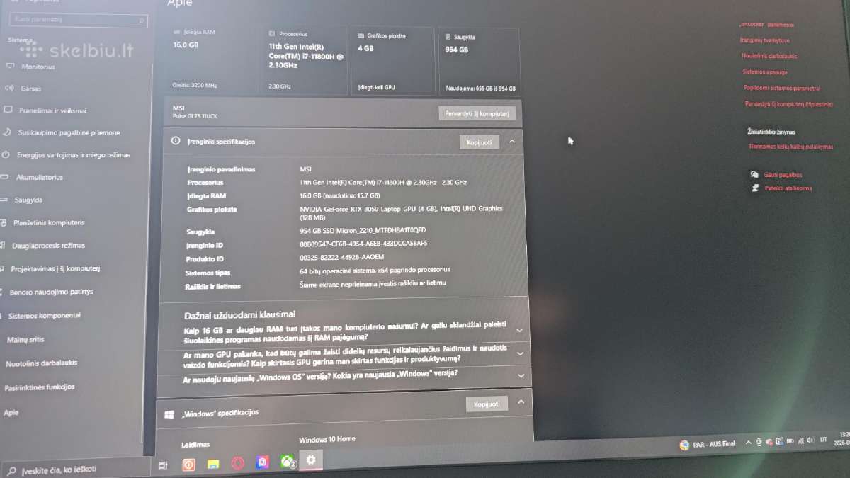 Msi Pulse Gl76 - nuotraukos Nr. 7