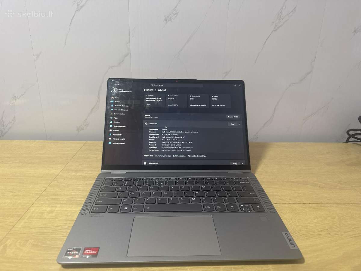 Lenovo Ideapad Flex 5 (14abr8) liečiamas