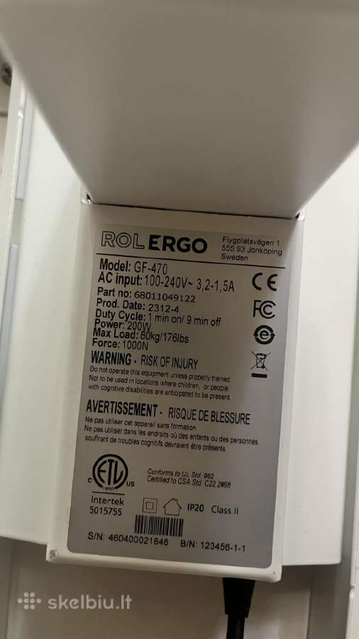 Reguliuojamo aukščio stalas Rol Ergo Gf-470 - nuotraukos Nr. 4