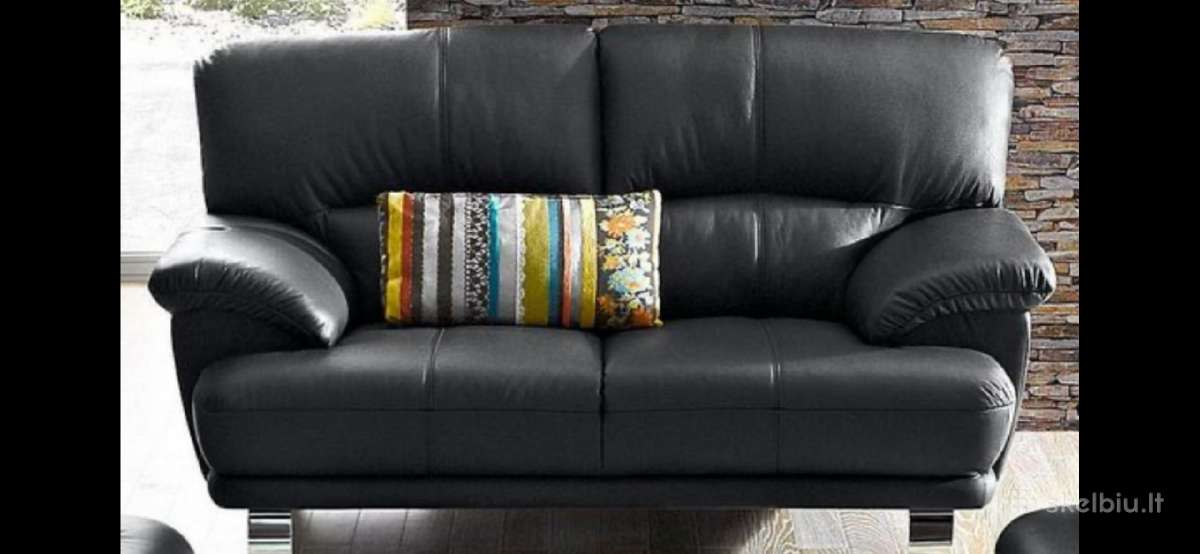 Nauja Odinė sofa su pufu