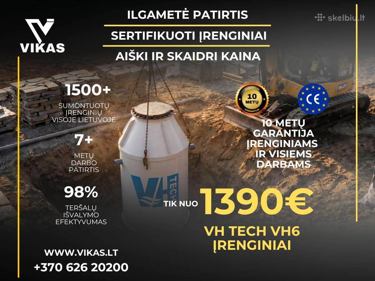 Biologiniai nuotekų valymo įrenginiai - tik 1390 €