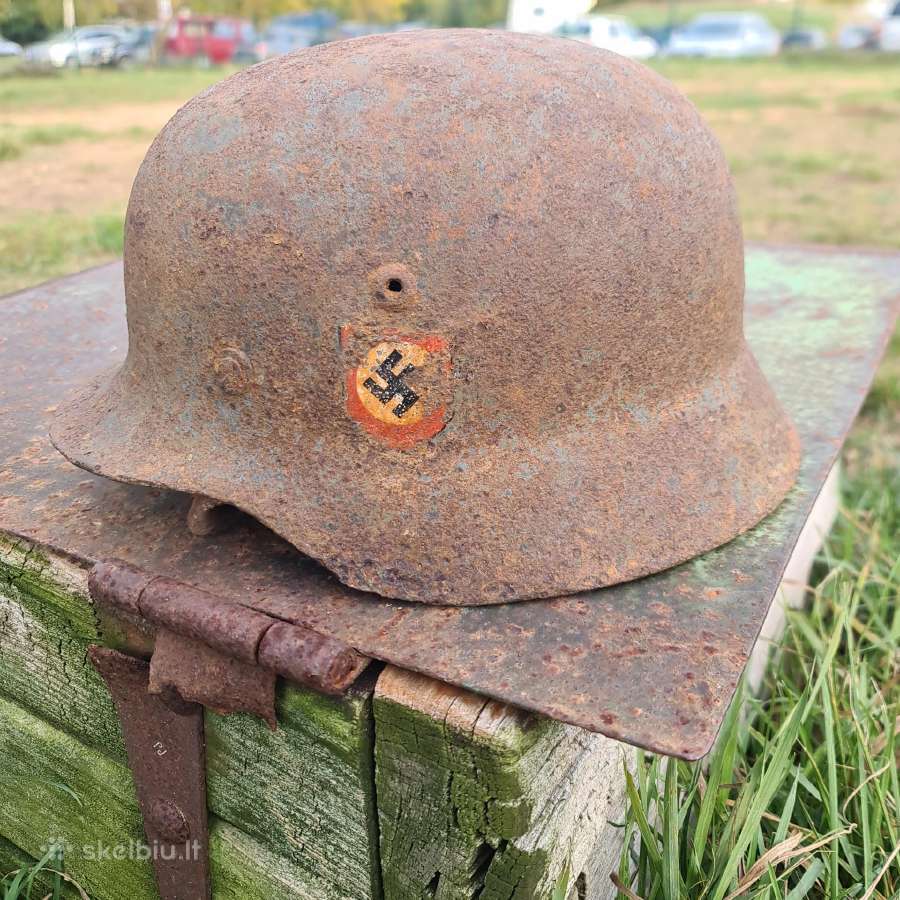 M35 vokiškas Ss šalmas Dd 100% originalas - nuotraukos Nr. 3