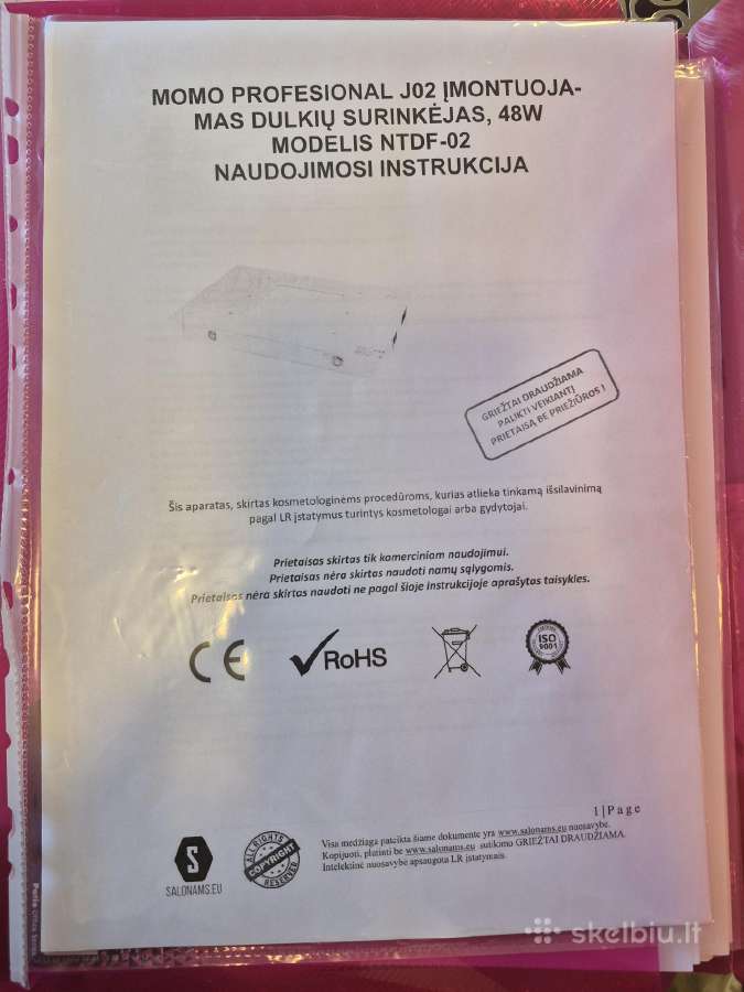 Įmontuojamas dulkių ištraukėjas - nuotraukos Nr. 6