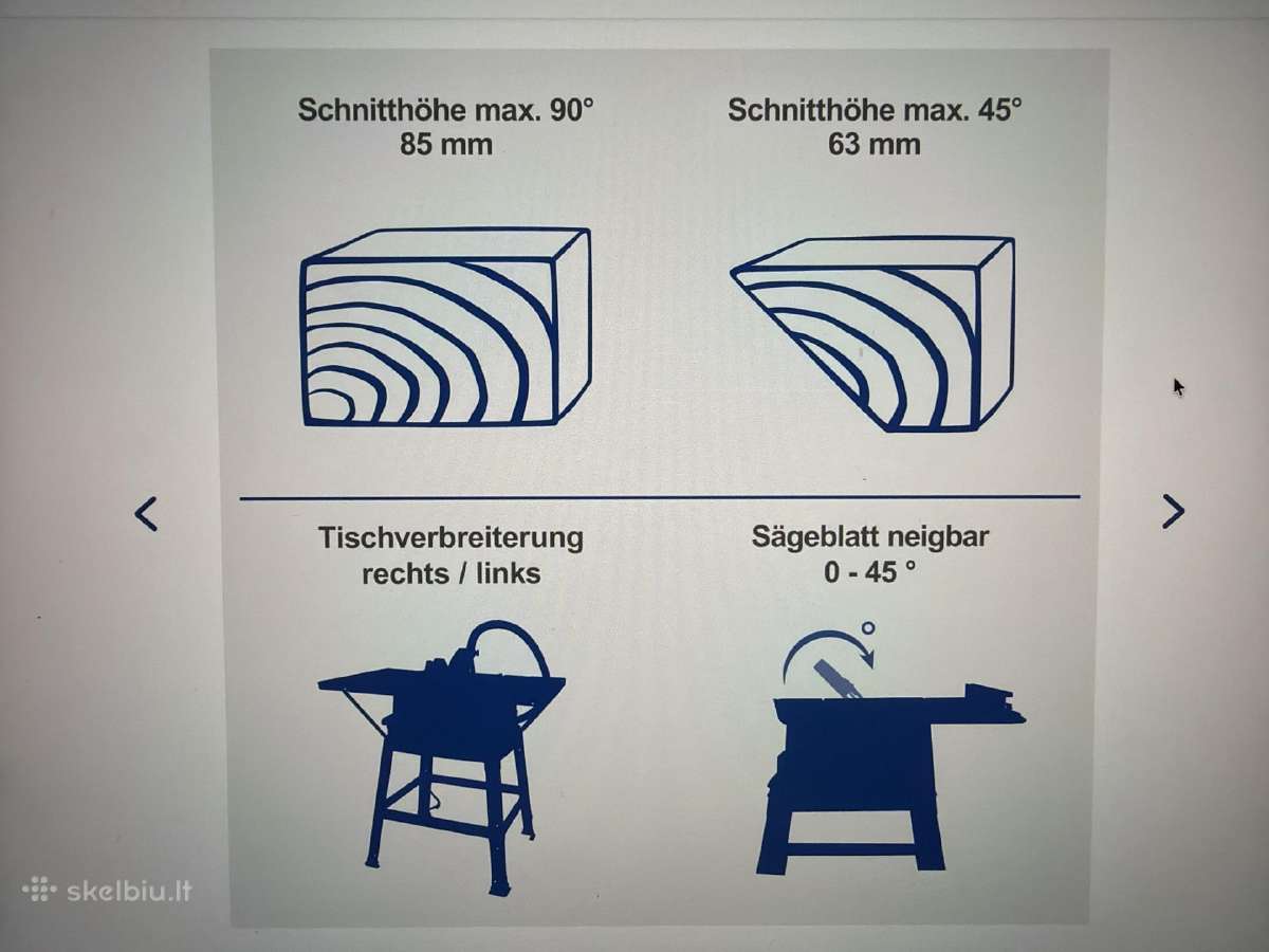 Diskinės pjovimo staklės Scheppach Hs254 2200w - nuotraukos Nr. 2