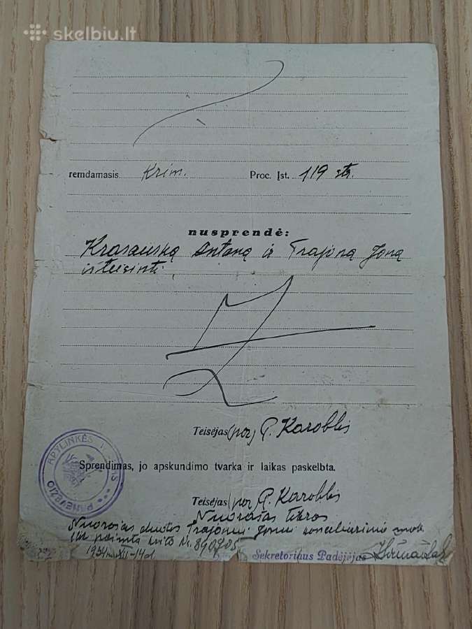 Panevėžio apylinkės teismo sprendimas. 1934 - nuotraukos Nr. 2