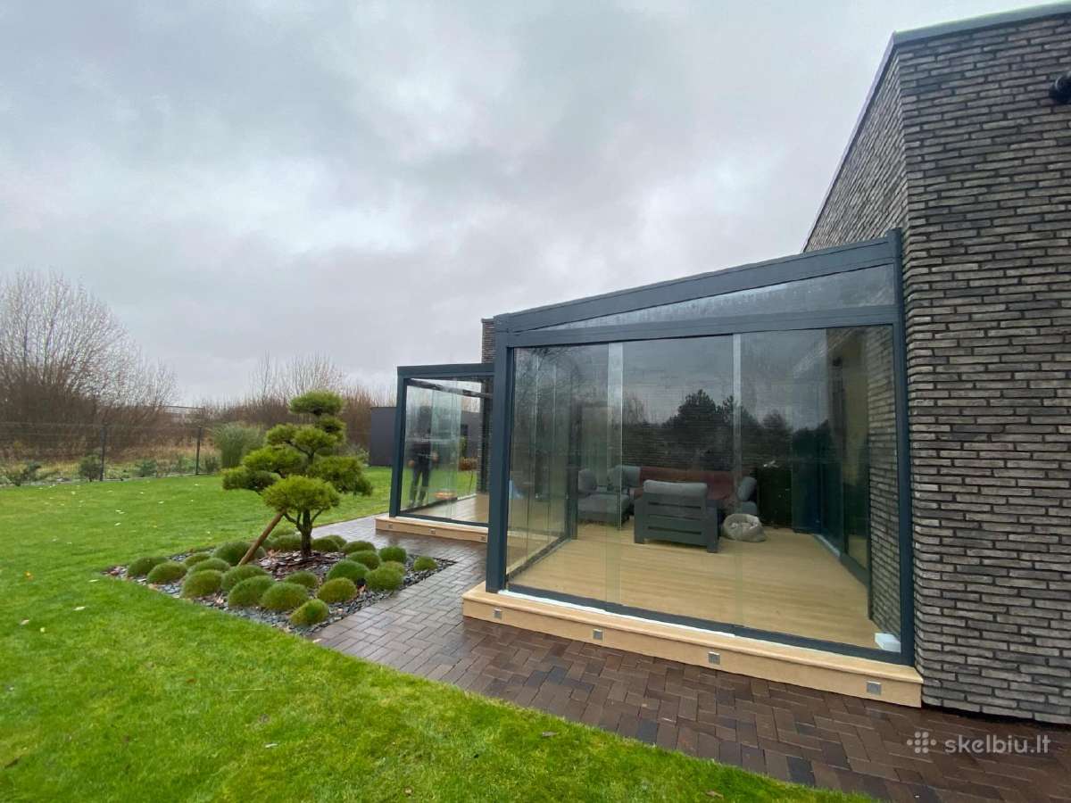 Berėmės stumdomos stiklo sistemos terasoms, balkon - nuotraukos Nr. 5