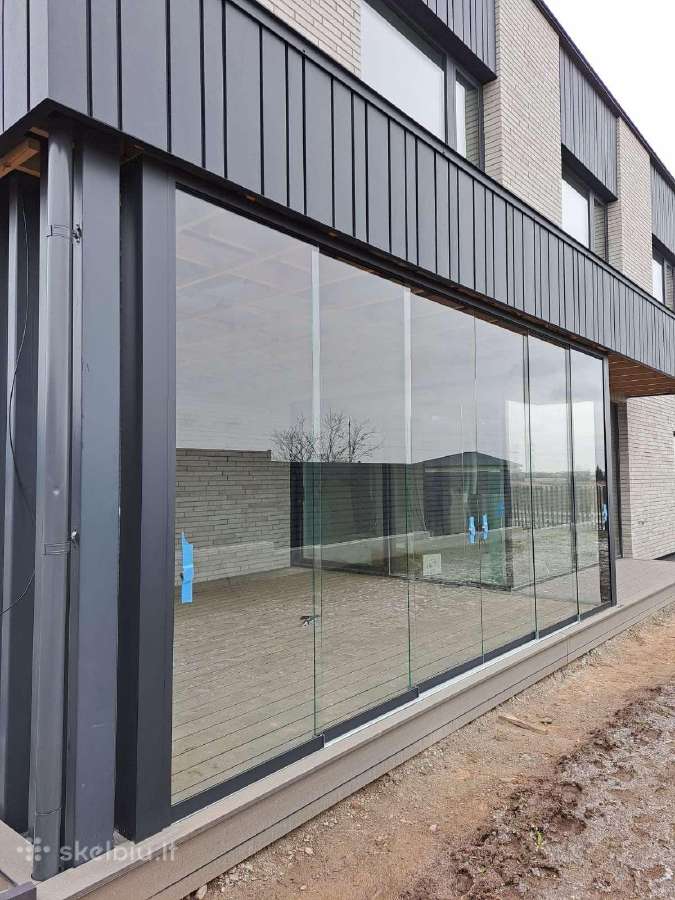 Berėmės stumdomos stiklo sistemos terasoms, balkon - nuotraukos Nr. 12