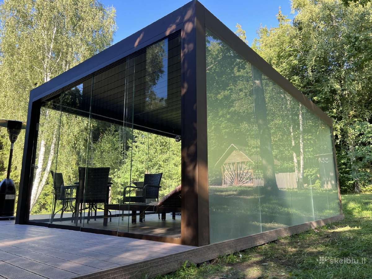 Berėmės stumdomos stiklo sistemos terasoms, balkon - nuotraukos Nr. 13