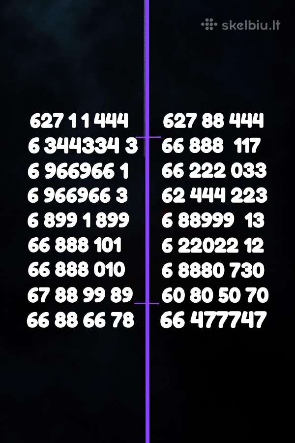 Gražus VIP numeris 777 888 999 už 40€