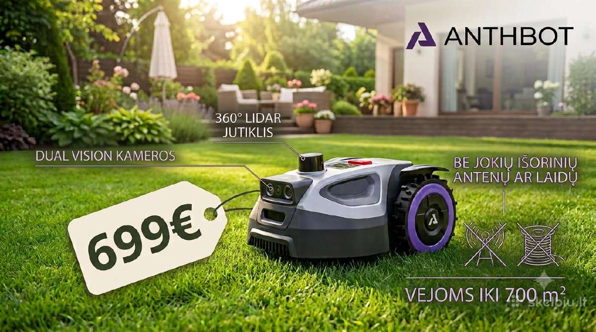 Vejos robotas Anthbot M5 Lidar (700 m²)