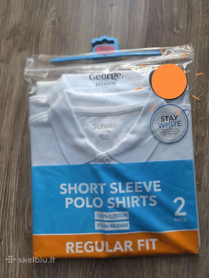 Polo marškinėliai balti