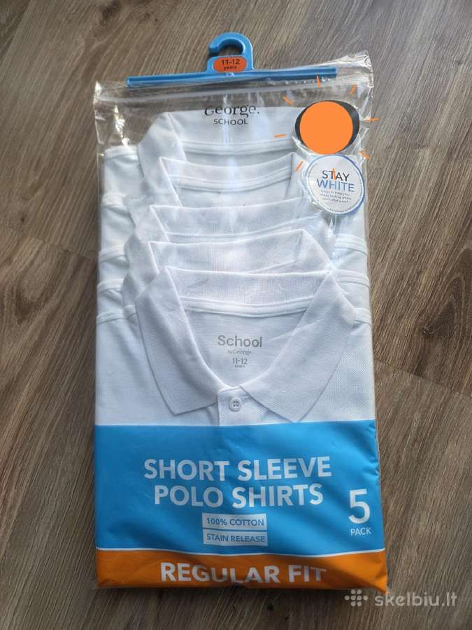 Polo marškinėliai balti - nuotraukos Nr. 4