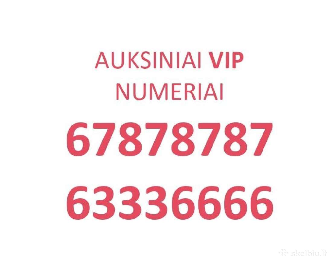 Išskirtiniai auksiniai VIP numeriai verslui ar tau