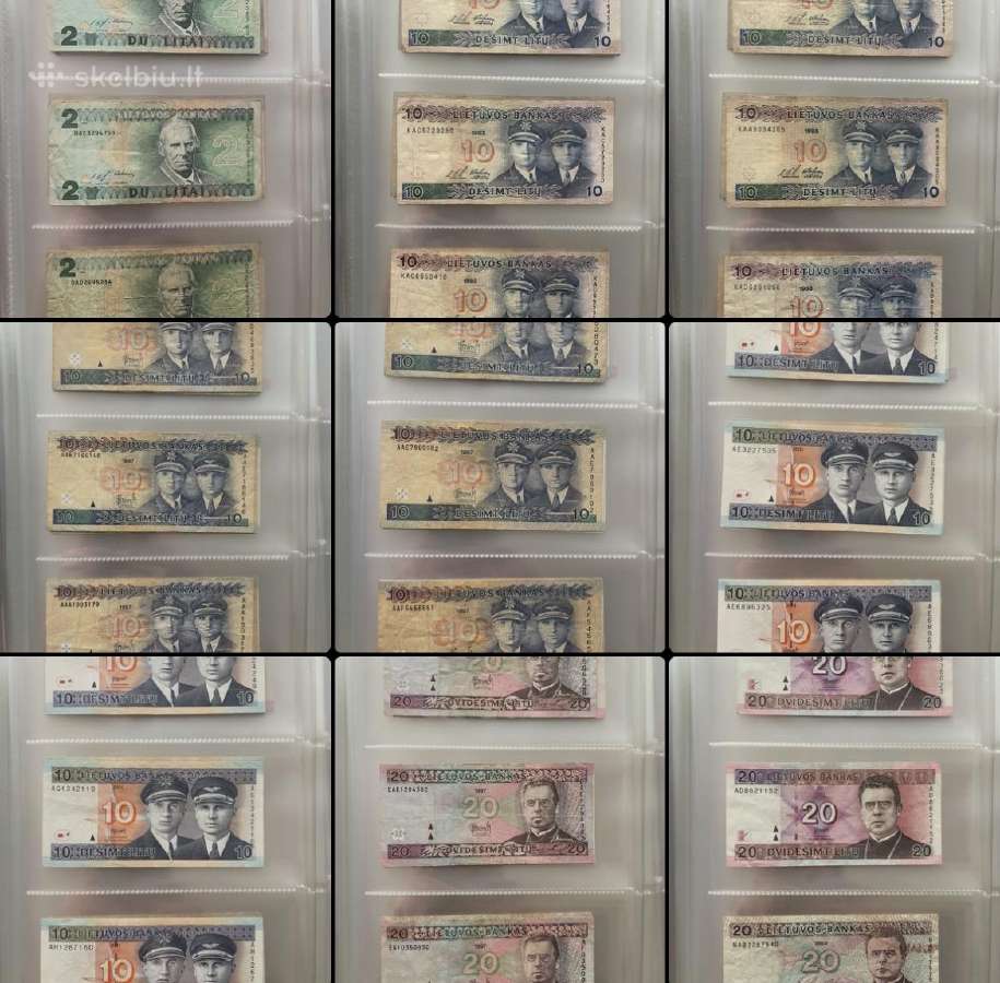 336 litai 30 banknotų už 303 eurus