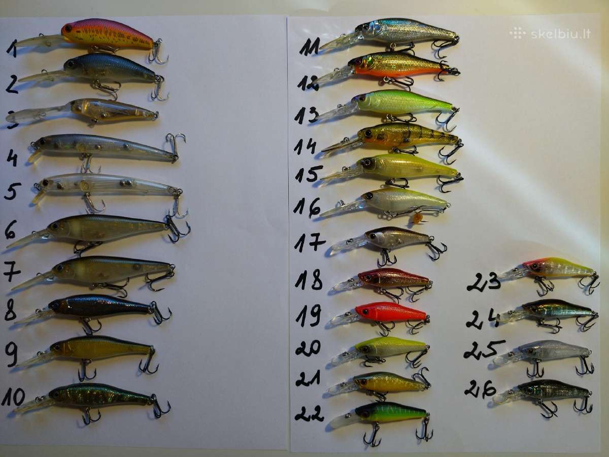 Evergreen, megabass ir kt. vobleriai