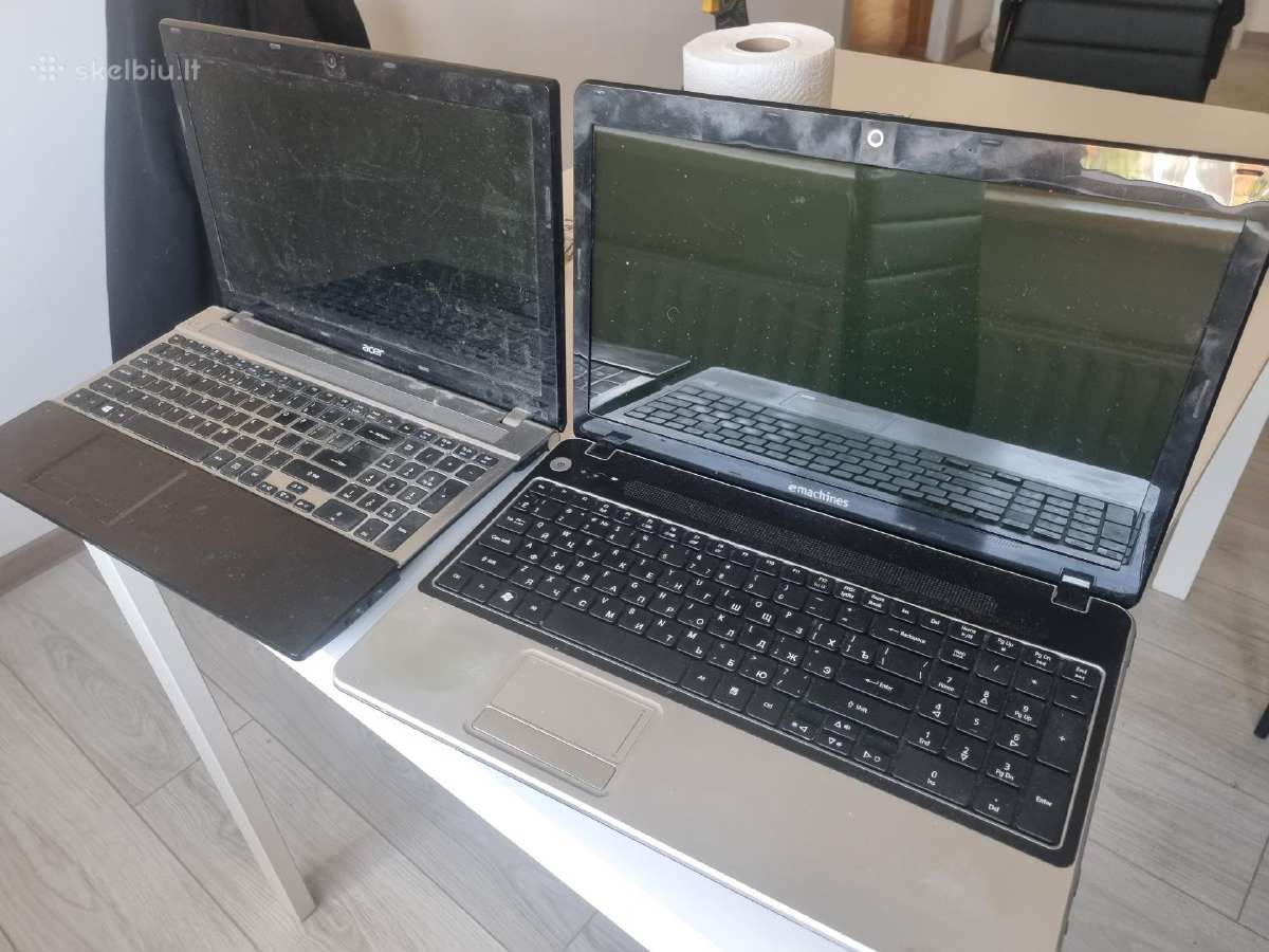 Nešiojami kompiuteriai(acer,emachines) ir jų dalys