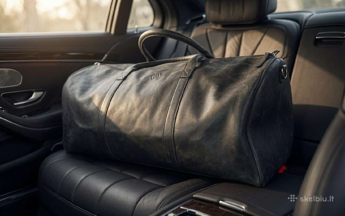 Rankų darbo odinė duffle tašė Kelioninė rankinė