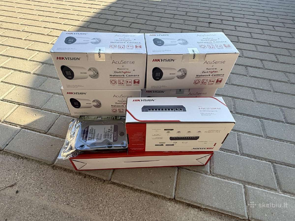 Hikvision kamerų ir Nvr komplektas