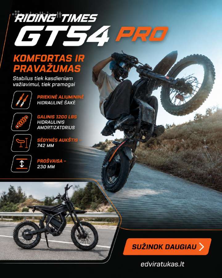 Riding Times Gt54 Pro elektrinis dviratis - nuotraukos Nr. 4