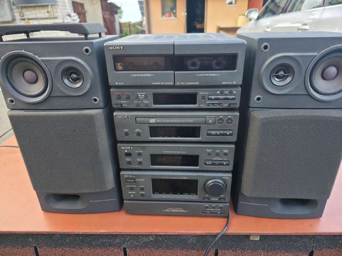 Muzikinis centras sony mhc 3700, panasonic centiuk
