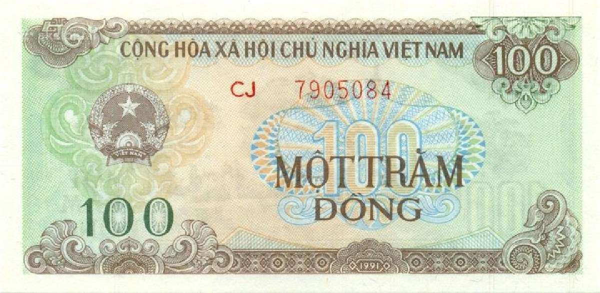 Vietnam 100 dong 1991. Unc. P - nuotraukos Nr. 2