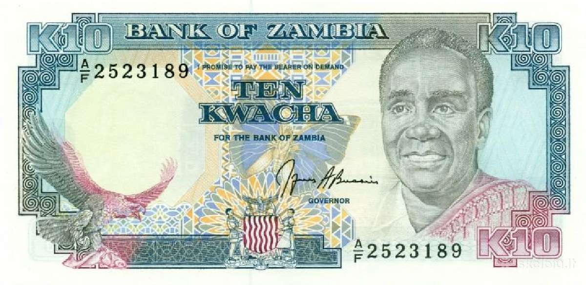 Zambia 10 kwacha 1989-1991. Unc. P - nuotraukos Nr. 2