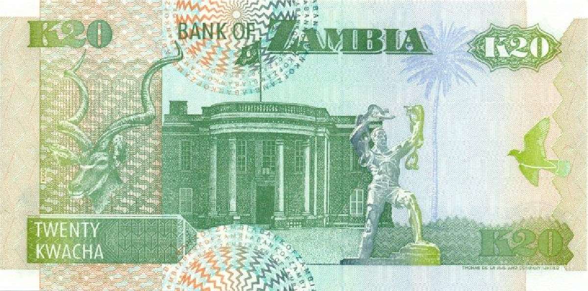Zambia 20 kwacha 1992. Unc. P