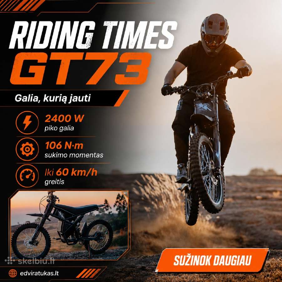 Riding Times Gt73 elektrinis moto tipo dviratis