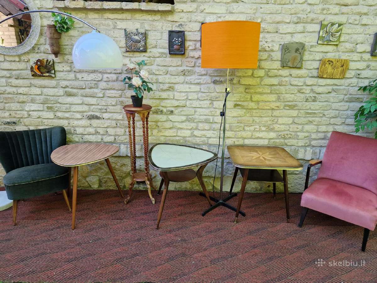 Vintažiniai mid century kavos staliukai - nuotraukos Nr. 7