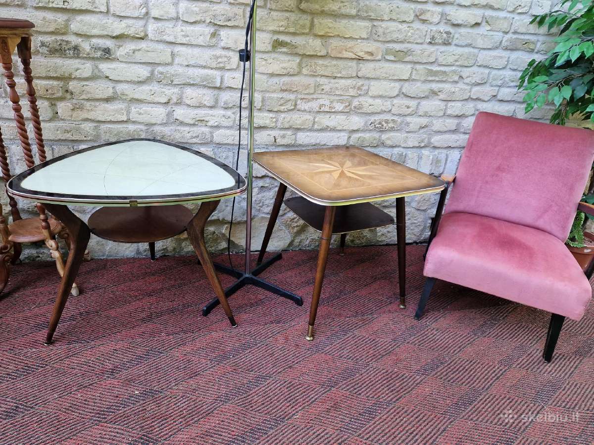 Vintažiniai mid century kavos staliukai - nuotraukos Nr. 15