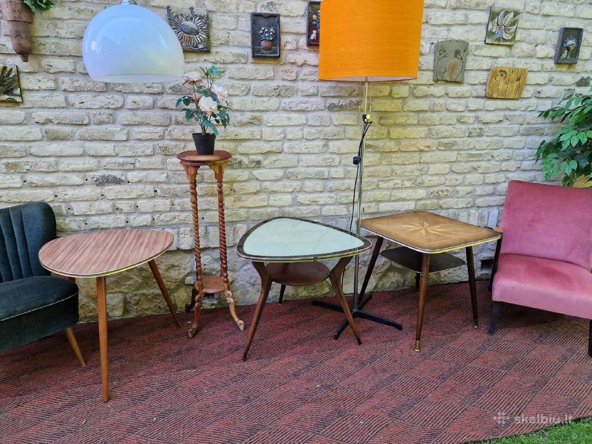 Vintažiniai mid century kavos staliukai - nuotraukos Nr. 22