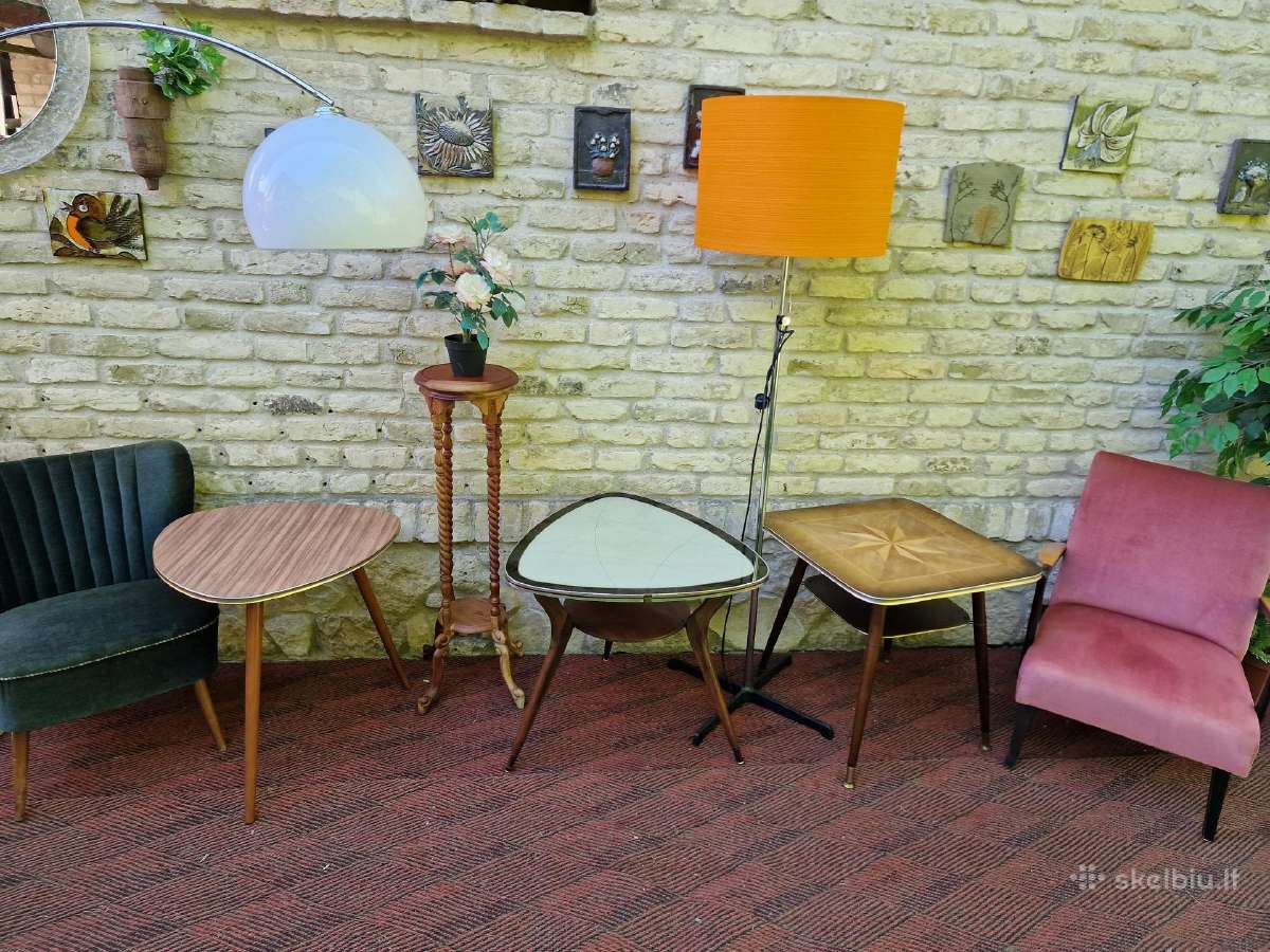 Vintažiniai mid century kavos staliukai - nuotraukos Nr. 32