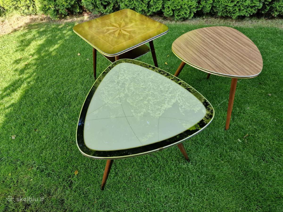 Vintažiniai mid century kavos staliukai - nuotraukos Nr. 33