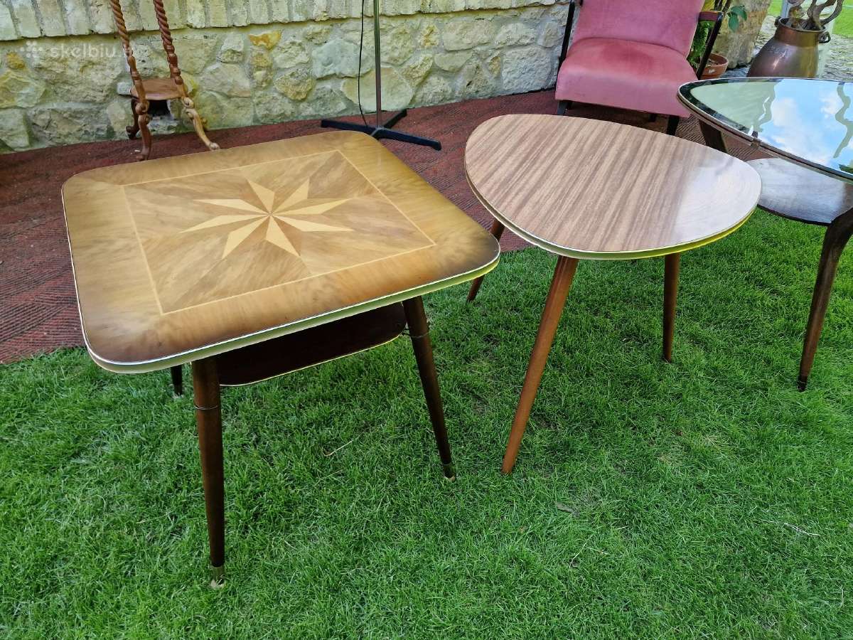 Vintažiniai mid century kavos staliukai - nuotraukos Nr. 34