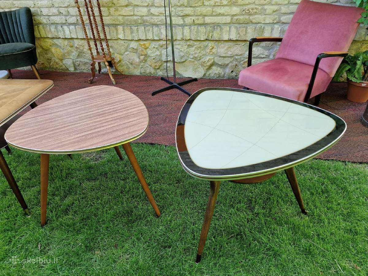 Vintažiniai mid century kavos staliukai - nuotraukos Nr. 35