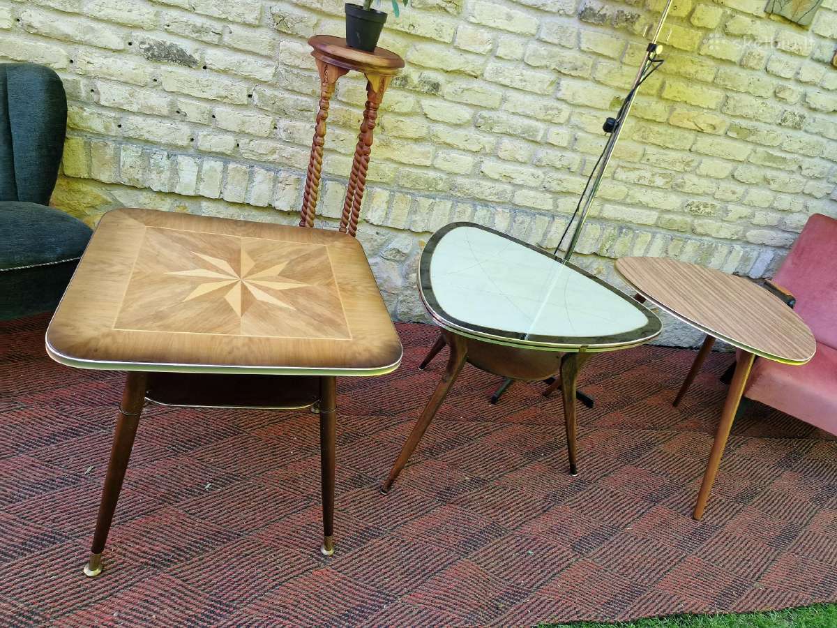 Vintažiniai mid century kavos staliukai - nuotraukos Nr. 37