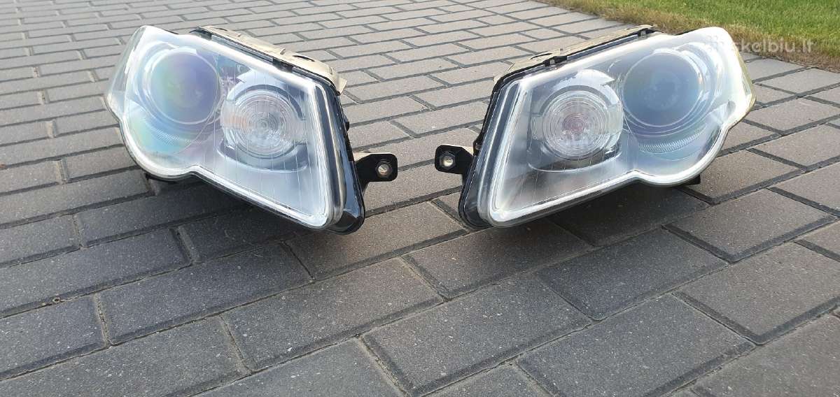 VW Passat B6 Xenon žibintai(valeo) +nauji stiklai