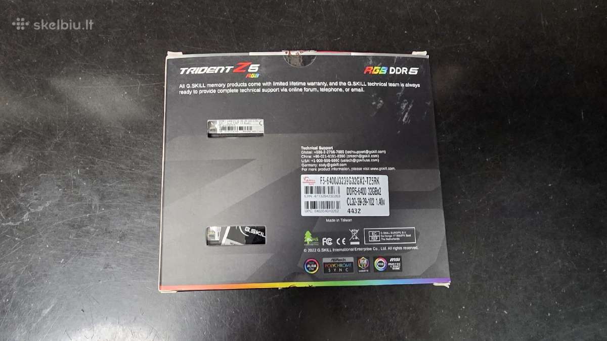 Operatyvioji atmintis RAM G.skill, 64 GB - nuotraukos Nr. 2