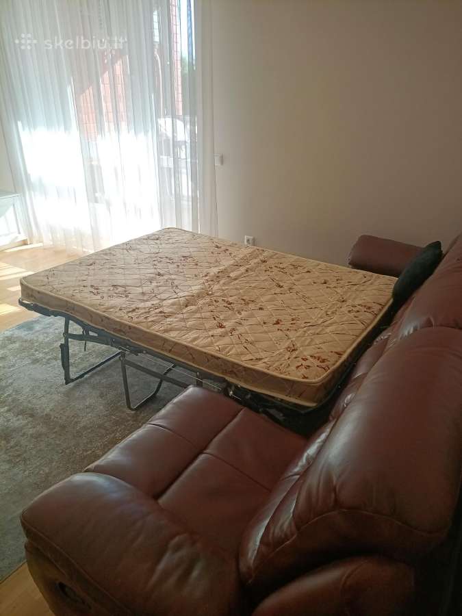 Sofa iš natūralios odos su miegamaja funkcija - nuotraukos Nr. 11