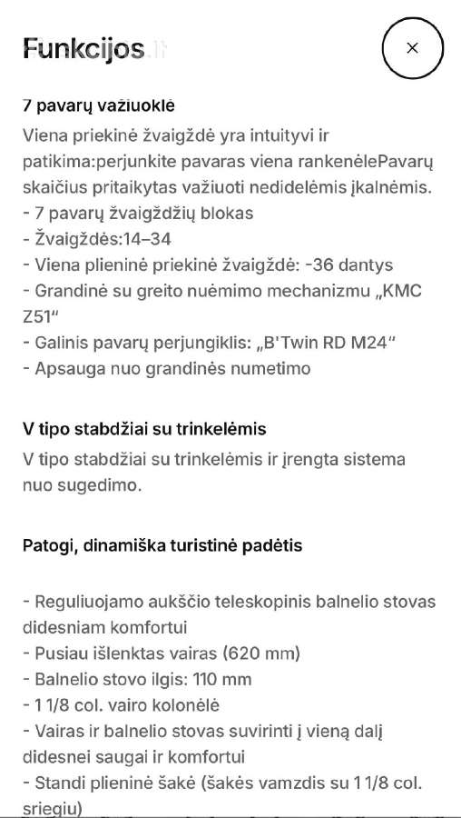 Hibridinis dviratis - nuotraukos Nr. 4