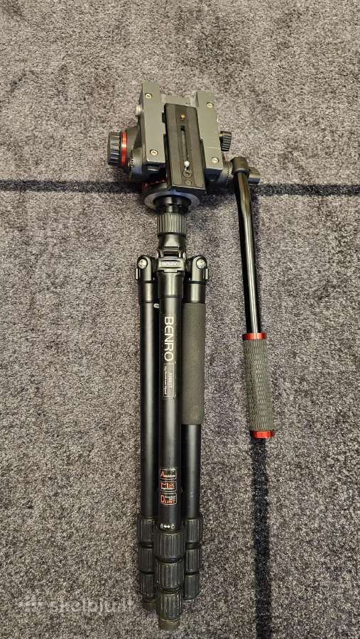 Manfrotto Mvh502ah galva + Benro A2681t trikojis - nuotraukos Nr. 9