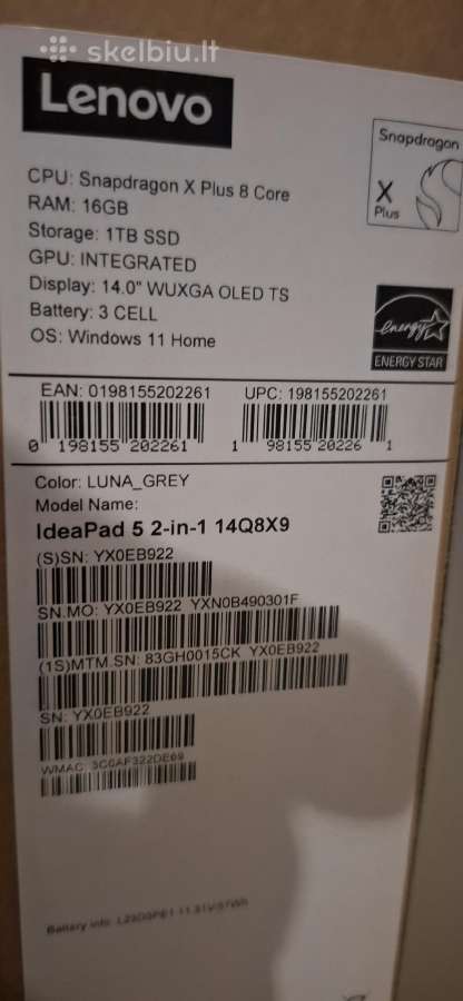 Ideapad 5 2-in-1 14q8x9 su liečiamu ekranu - nuotraukos Nr. 4