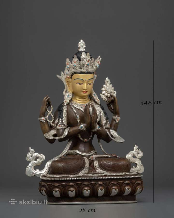 Autentiška buda Avalokiteshvara statulėlė