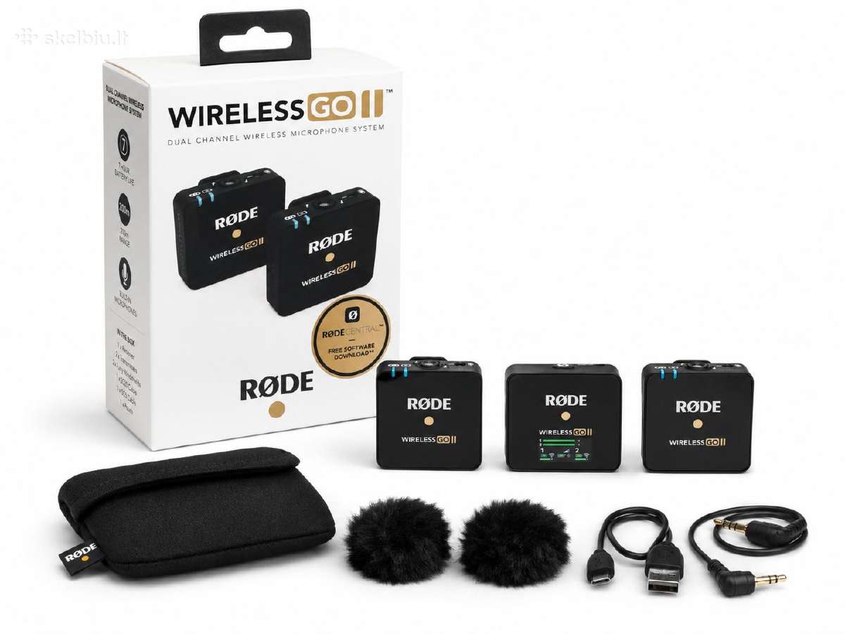 Rde Wireless Go II mikrofonų komplektas video