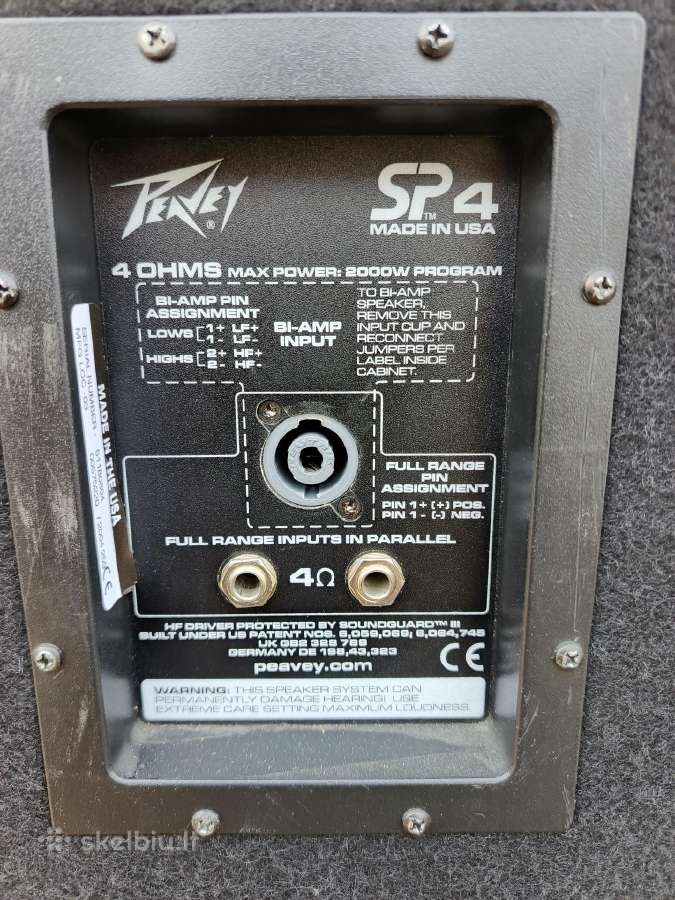 Garso kolonėlės Peavey sp4 - nuotraukos Nr. 9