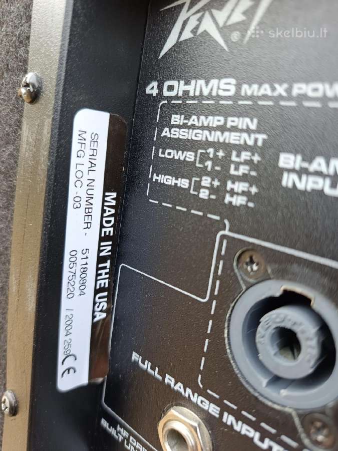 Garso kolonėlės Peavey sp4 - nuotraukos Nr. 10