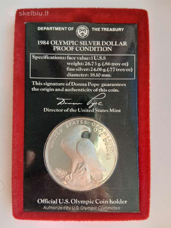 JAV 1984-s Los Angeles Olympics Proof Doleris