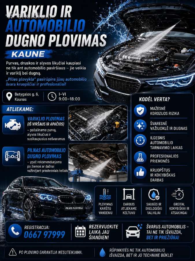 Variklių plovimas Automobilių Plovimas ir Valymas - nuotraukos Nr. 9