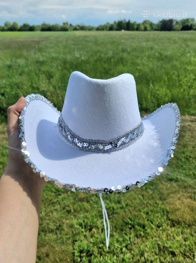Kaubojiška skrybelė kepurė Cowboy Cowgirl - nuotraukos Nr. 4